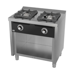 Професионален газов котлон с 2 горелки върху отворена база Fainca HR C2F600E