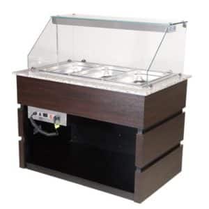 Отоплителен Gastro Buffet със стъклена надстройка, вместимост 3 съда GN 1/1 CMB711