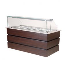 Отоплителен Gastro Buffet със стъклена надстройка, вместимост 5 съда GN 1/1 CMB718